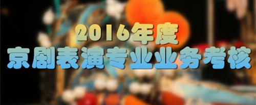 女人操操AV国家京剧院2016年度京剧表演专业业务考...